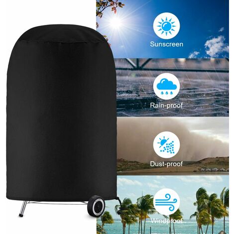 Grill cover, round grill cover, grill cover tarpaulin, grill cover tarpaulin waterproof anti-UV protection (70 × 70 cm) — image 4