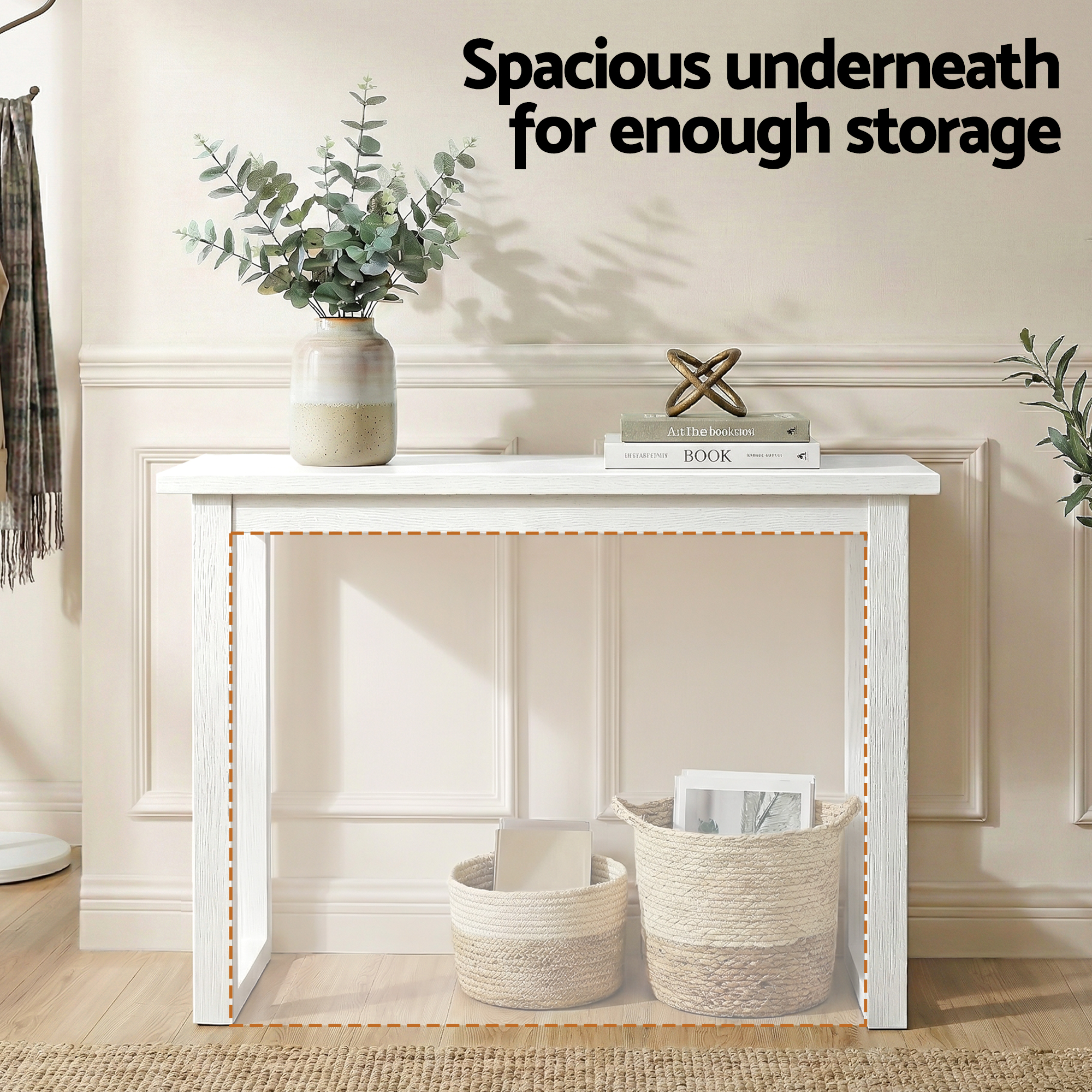 Artiss Console Table 110CM White — image 5