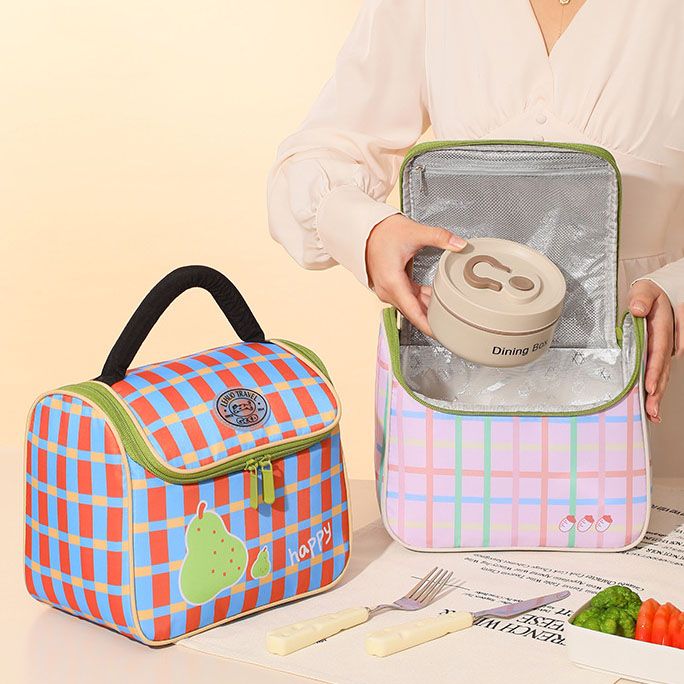 Blue Insulated Lunch Bag - Portable Lunch Tote with Thickened Aluminium Foil Lining for Office Workers, Students, School Meals and Daily Food Carry โ image 2