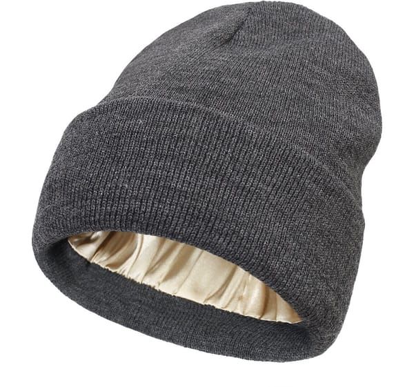 Hat - Knitted hat - Winter hat - Warm hat - Hat with satin lining - warm winter hat - knitted winter hat with fold-over brim - silk lining - soft knitted hat