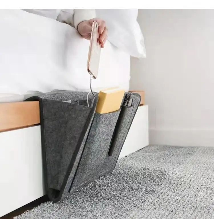 Felt Storage Bag Pouch Bed, Dark Grey — image 5