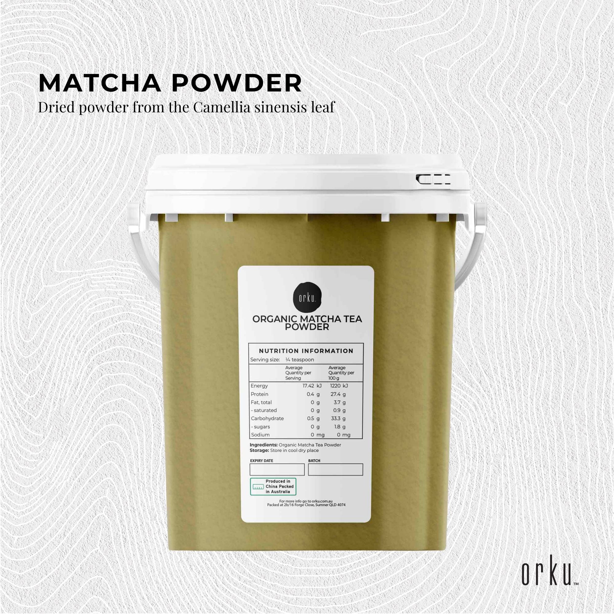 600g Organic Matcha Powder Tub Bucket Camellia Sinensis Green Tea Leaf — image 3