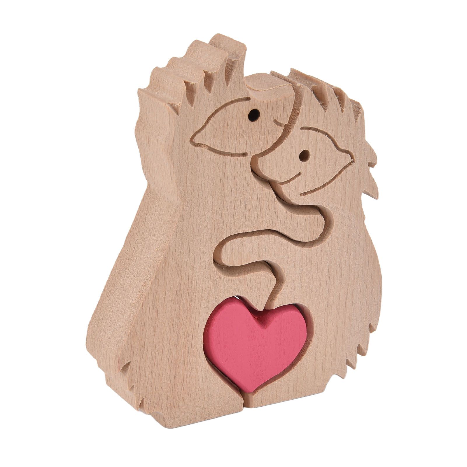 Wooden Animal Ornament Cute Shape Animal Family Handcrafted Mini Wooden Rabbits Statue for Home Decoration Gifts B13 โ image 5