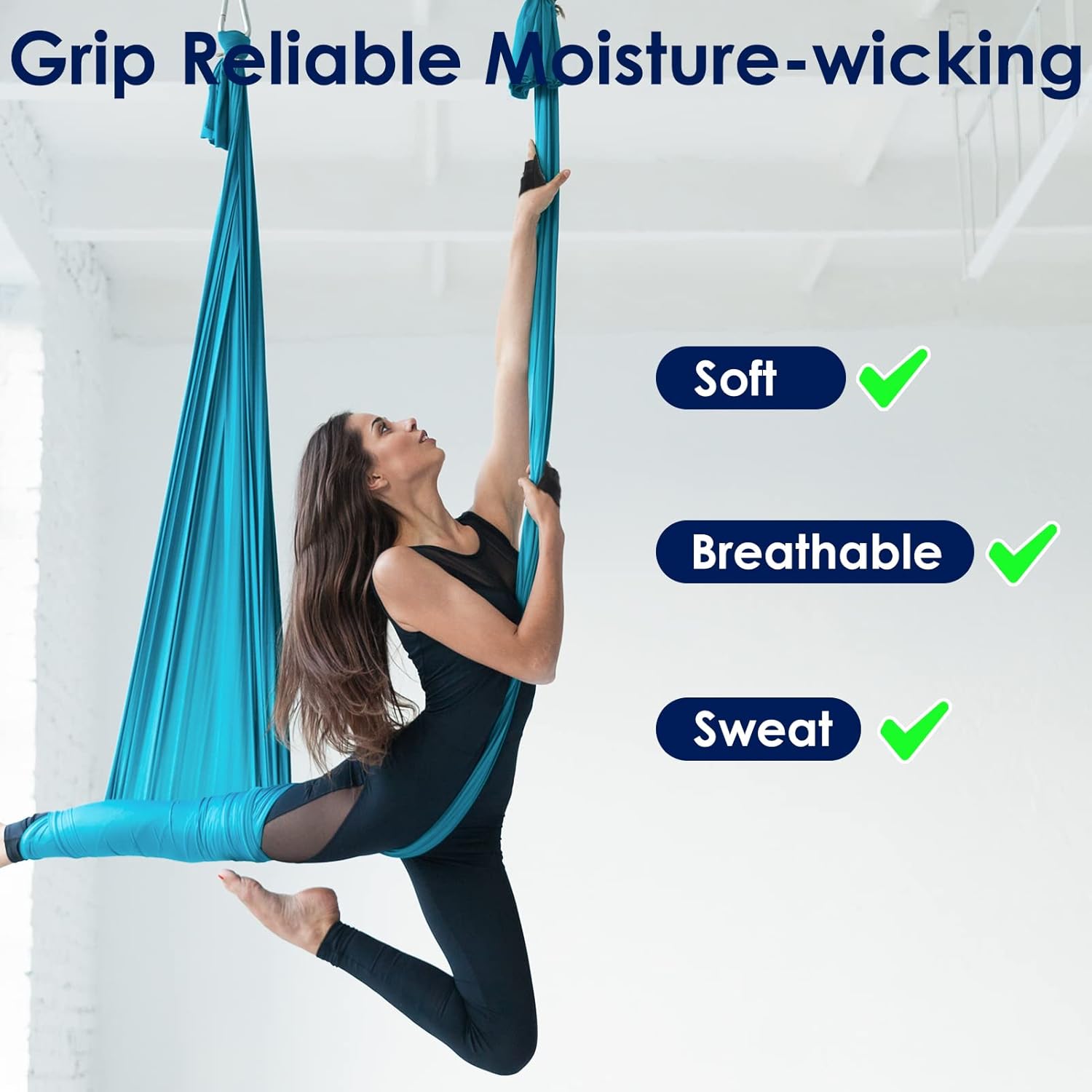 Grip Workout Gloves, Gym Gloves for Weight Lifting Kettlebell Pull-Ups Row Cross Training Non-Slip Silicone Four Finger Fitness Exercise Men and Women Black โ image 4