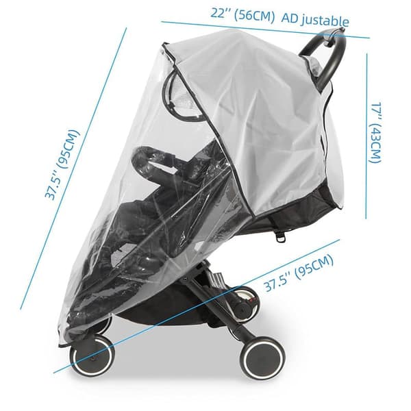 Universal Stroller Rain Cover 5-in-1 Transparent Weather Protection for Infants โ image 2