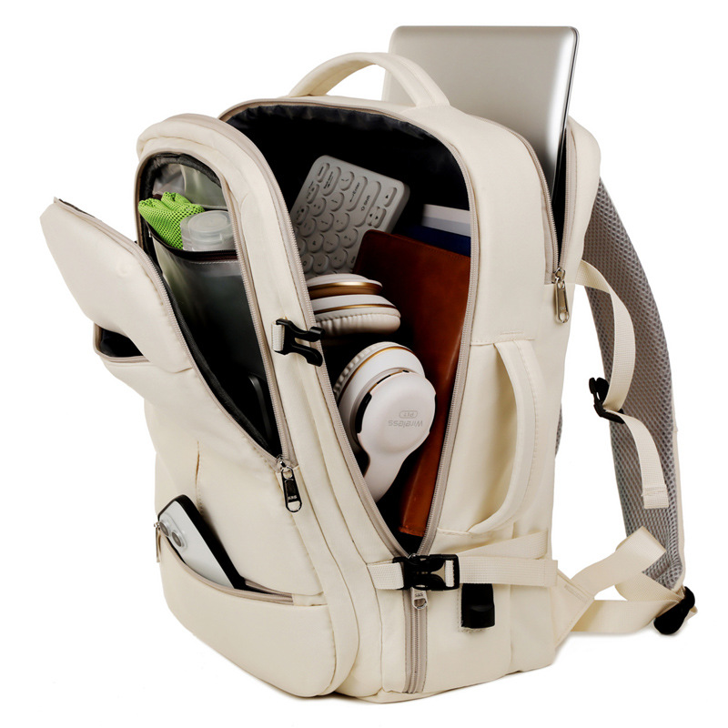 Large Capacity Travel Backpack with USB Charging Port - Green โ image 3