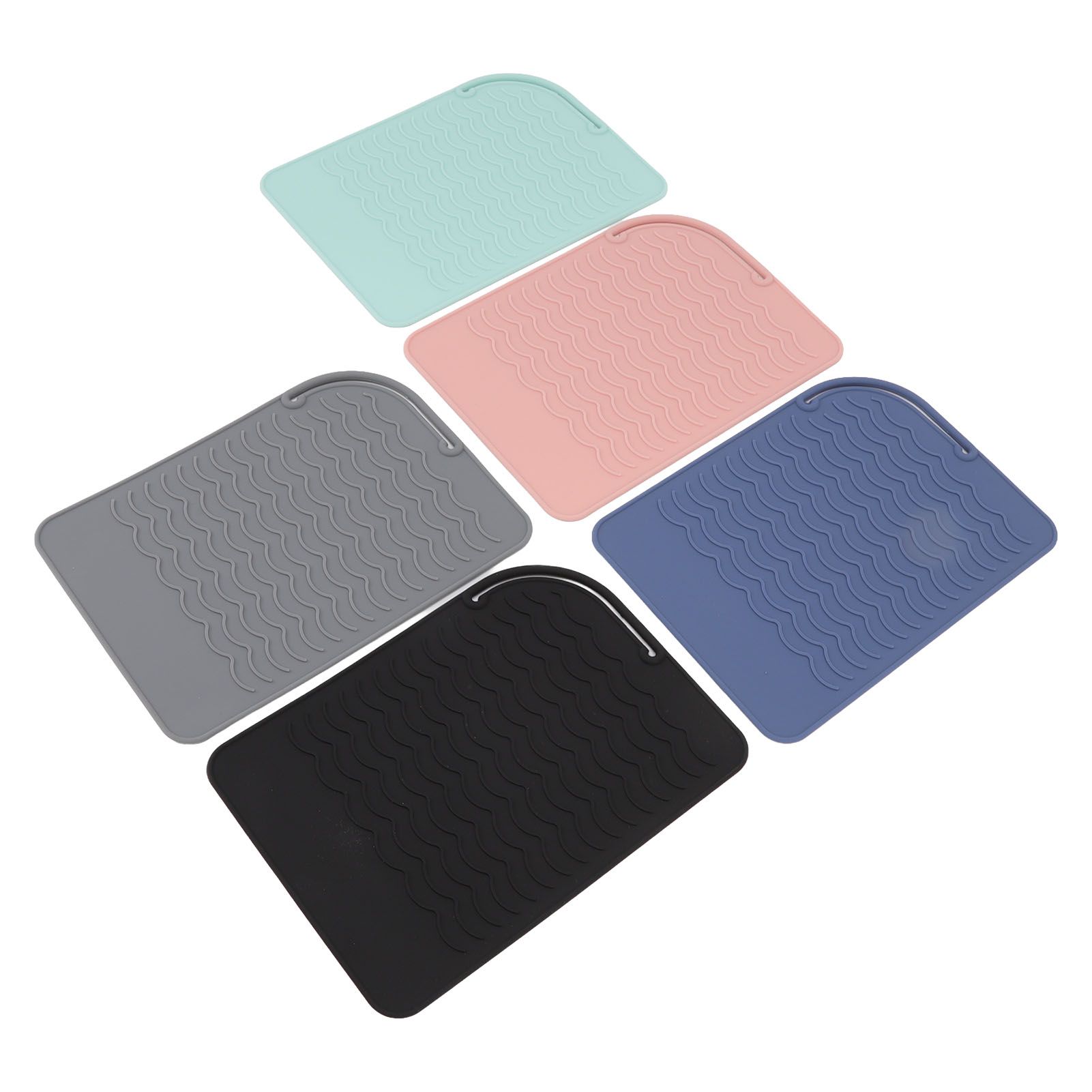 5Pcs Heat Resistant Silicone Mat Pouch for Curling Irons Hair Straighteners Flat Irons — image 3