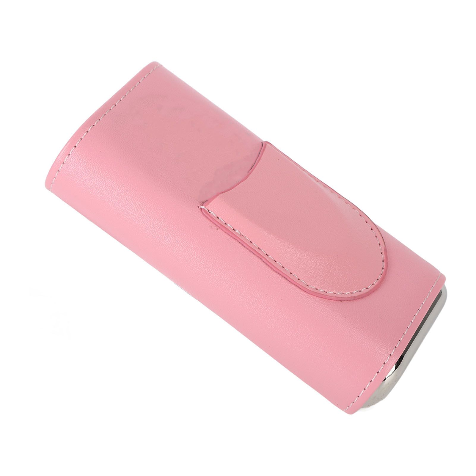3 Fingers Cigar Case Fashion Elegant Faux Leather Ligthweight Portable Cigar Humidor Box for Travel Daily Pink โ image 2