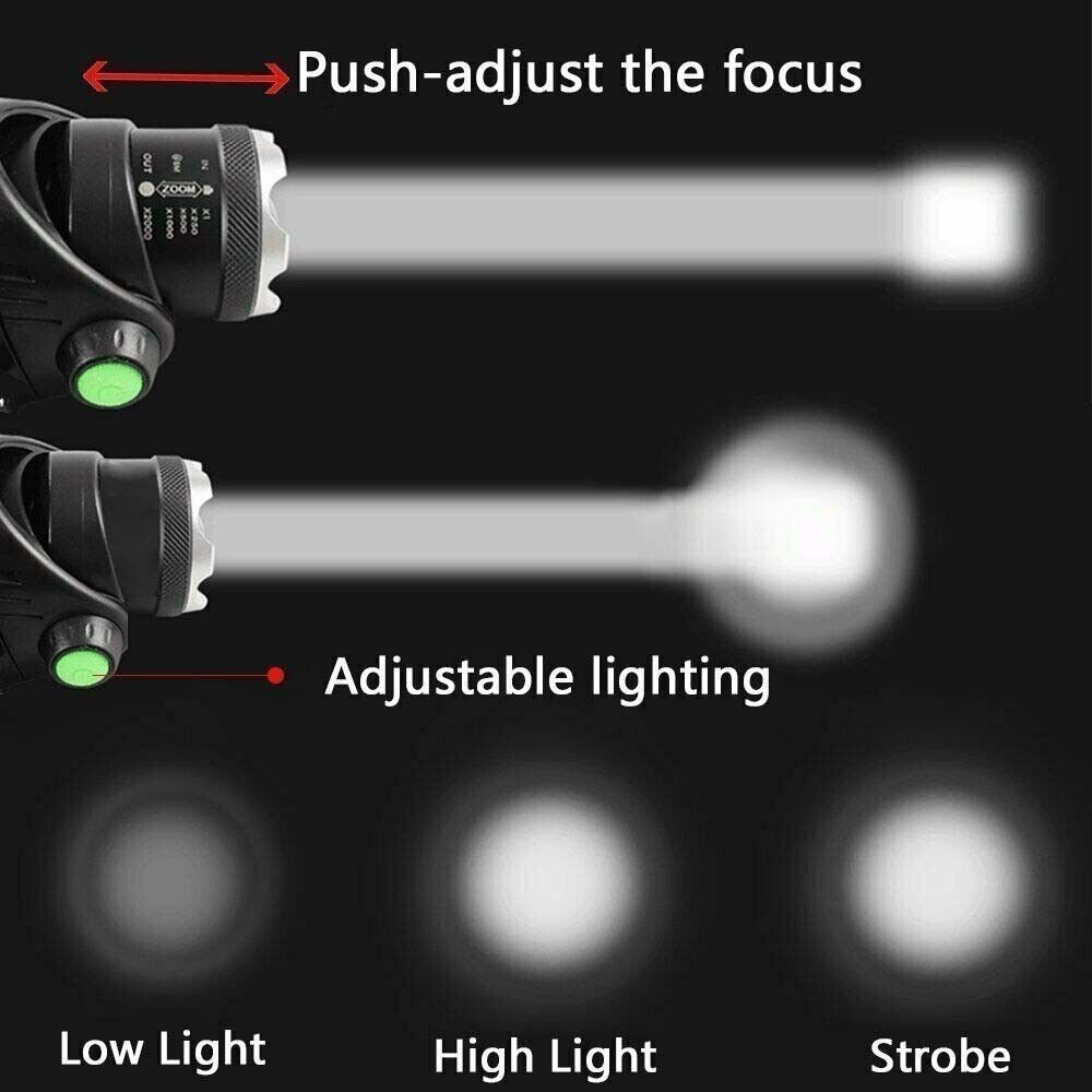 LED Head Torch Headlight Camping Headlamp Rechargeable Waterproof Fishing Light — image 6