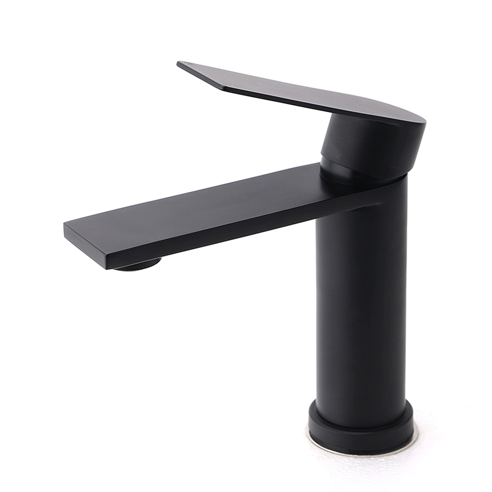 Matt Black Round Bathroom Basin Mixer Vanity Sink Faucet Spout Laundry Tap WELS — image 2