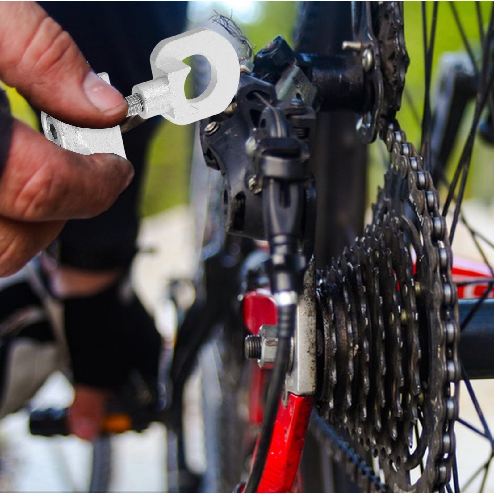 1Set Mini Bike Chain Tensioner Aluminum Alloy Compact Design for Single-Speed Bicycles 1.4x0.8x0.7in โ image 4