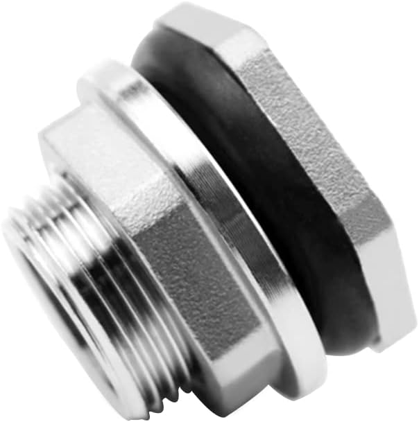 1" Female Bulkhead Water Tank Connector Stainless Steel Thru-bulk Fitting โ image 4