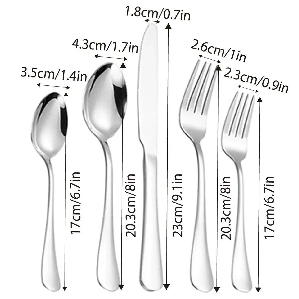20/40pcs Stainless Steel Cutlery Set Knife Fork Spoon Western Hotel Tableware - Golden-20pcs โ image 4