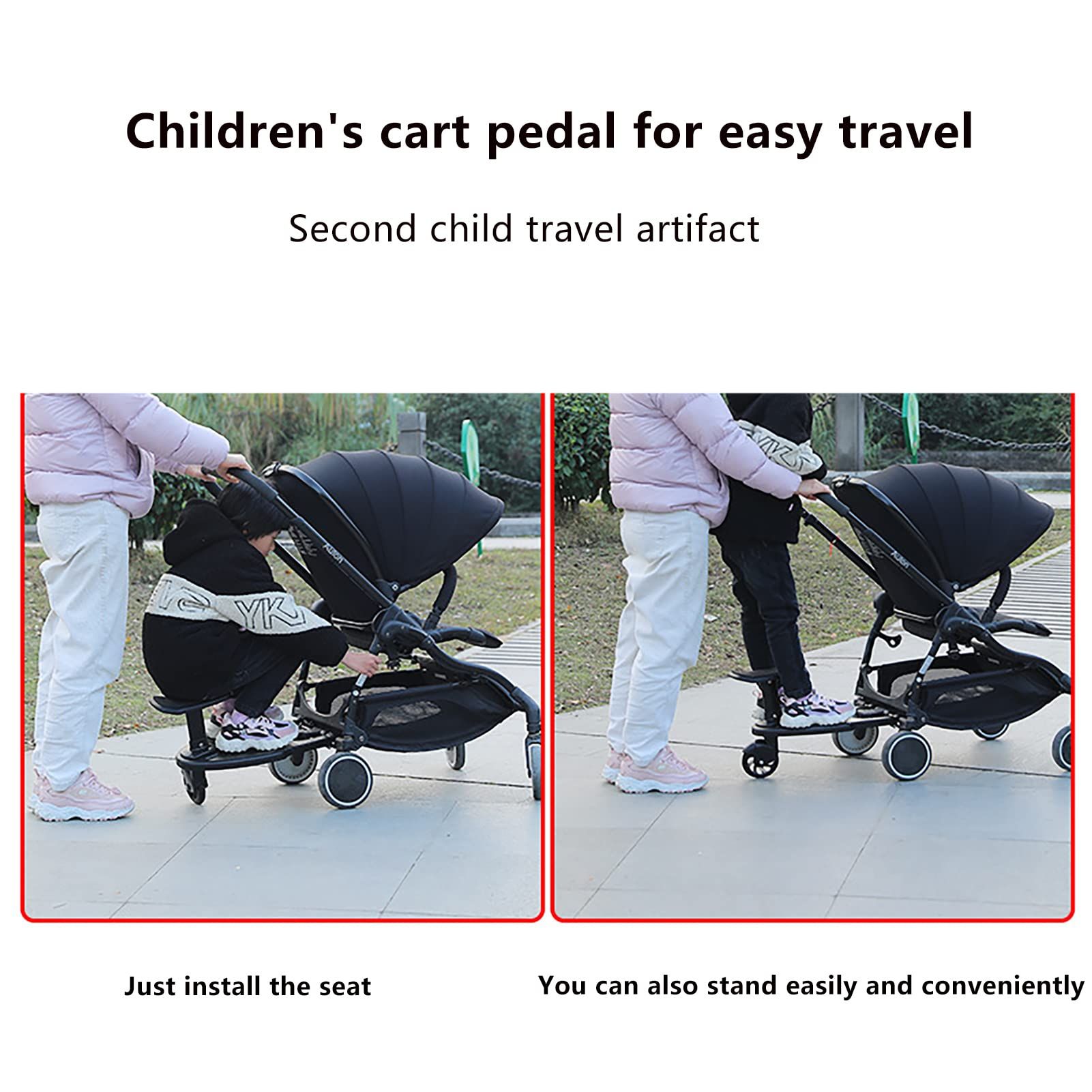 Adjustable Stroller Board with Detachable Seat — image 3