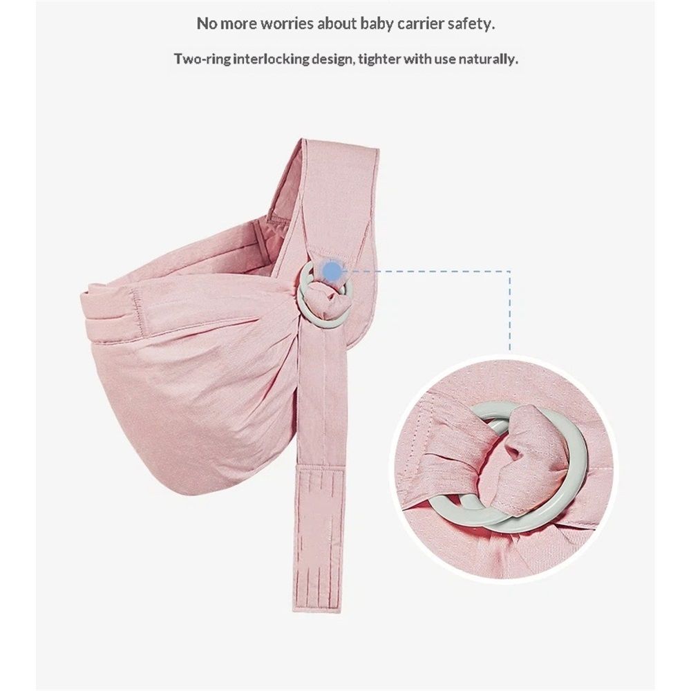 Baby Carrier & Wraps - Soft Adjustable Ring Sling for Newborns & Infants, Multi-Functional Sling for Mom & Dad Support - pink — image 3