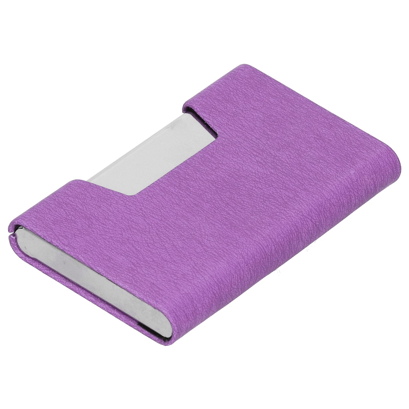 Business Name Card Holder Case Stainless Steel Organizer Portable for Business WorksPurple 336# — image 6