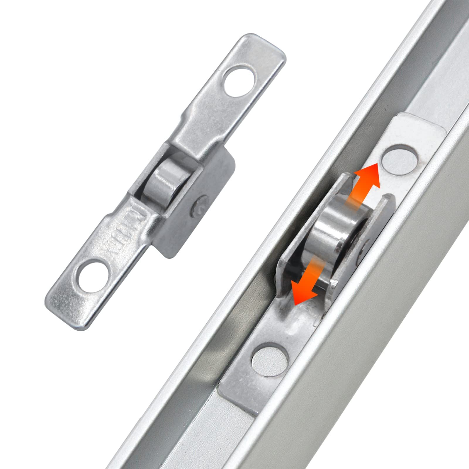 12 Pack 3/8 inch Push-Pull Sliding Window Roller Metal Wheels, Universal Metal Sliding Axles Window Pulley Single Rollers Wheel — image 4