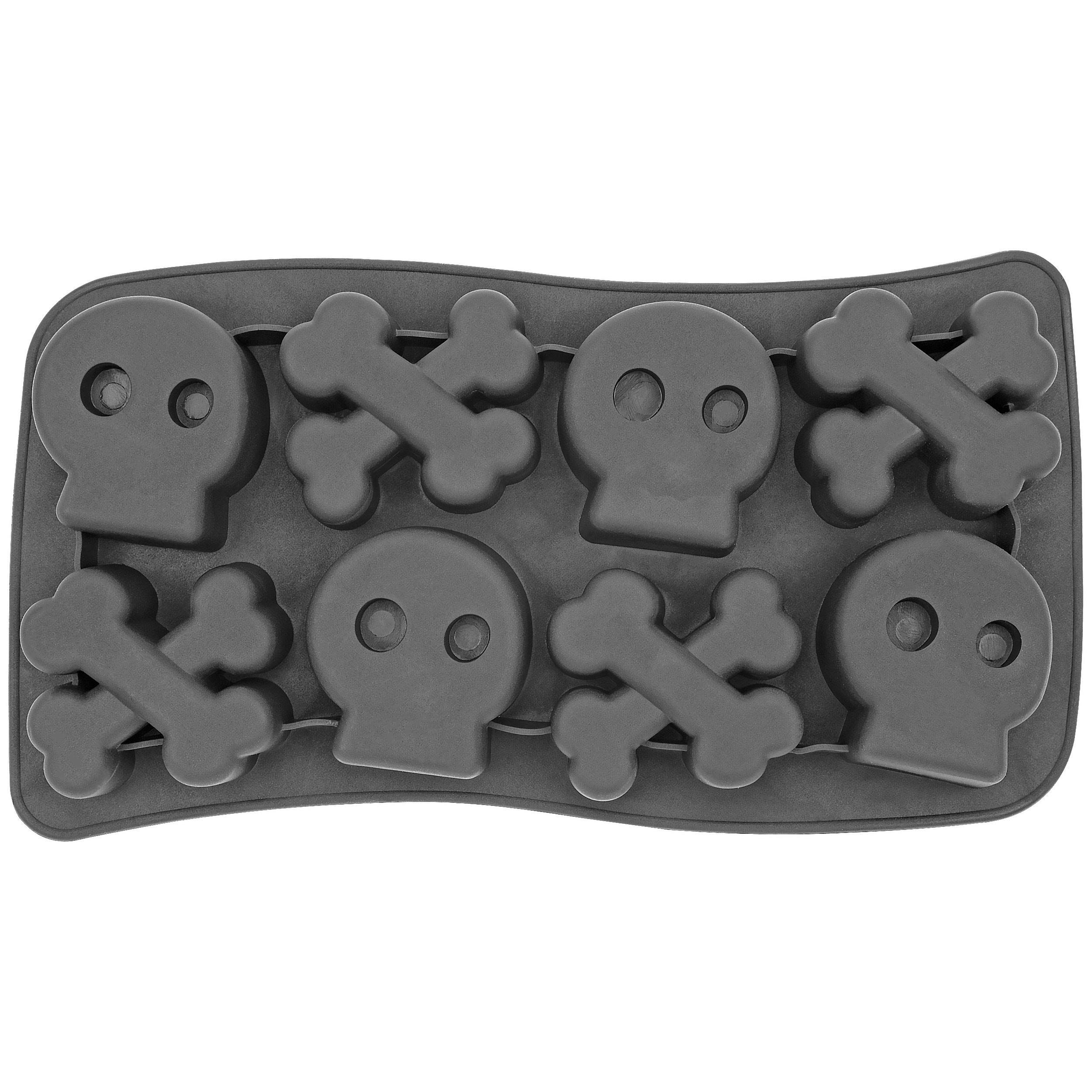 Fairly Odd Novelties Bone Chiller Skull and Crossbones Ice Cube Tray,Black,8 Cube,Skull and Crossbones Ice Cube Tray — image 3