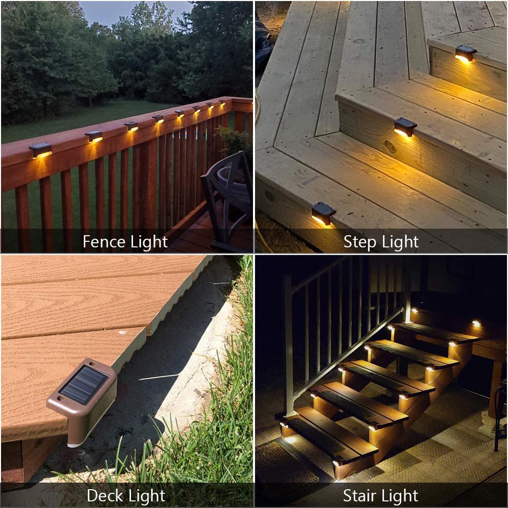 4 Pack SolarPower Deck Lights Outdoor Step Lights Waterproof LED lights — image 3