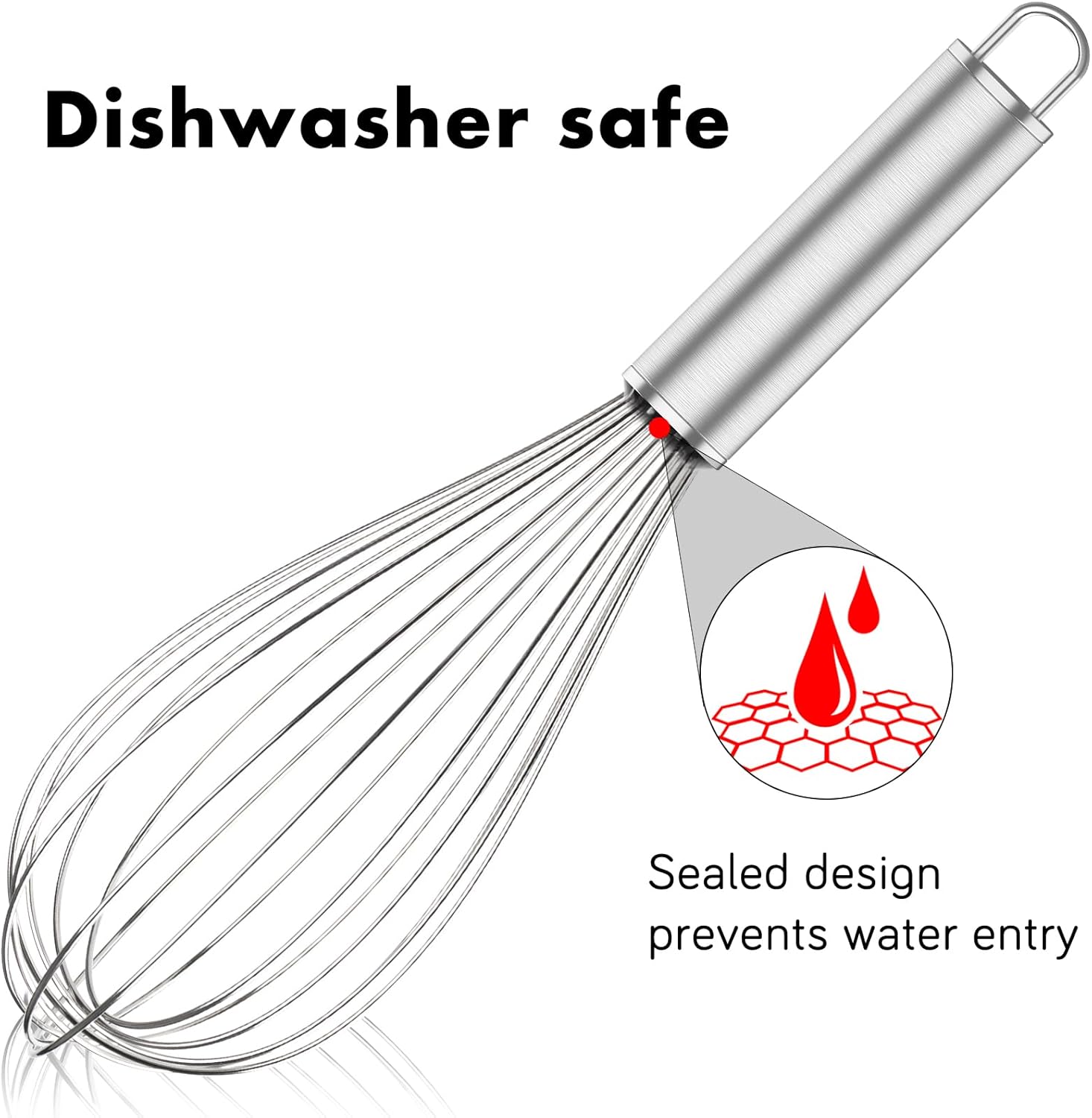 304 Stainless Steel Whisk Set & Stainless Steel Ice Cream Scoop, 3 Pack Whisks and Heavy Duty Scoop for Kitchen Cooking and Dessert Making โ image 4