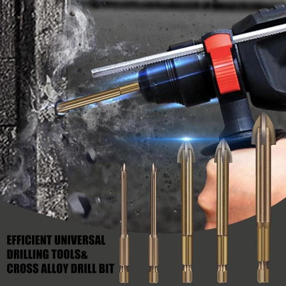 Drill Bit 5 Pcs Efficient Universal Drilling Tool Cross Alloy Drill Bits Metal Drilling Woodworking Tools Small incision — image 5