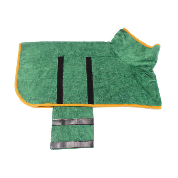M Grey Pet Dog Quick-Dry Bathrobe - Absorbent Towel Robe for Medium and Large Dogs — image 3