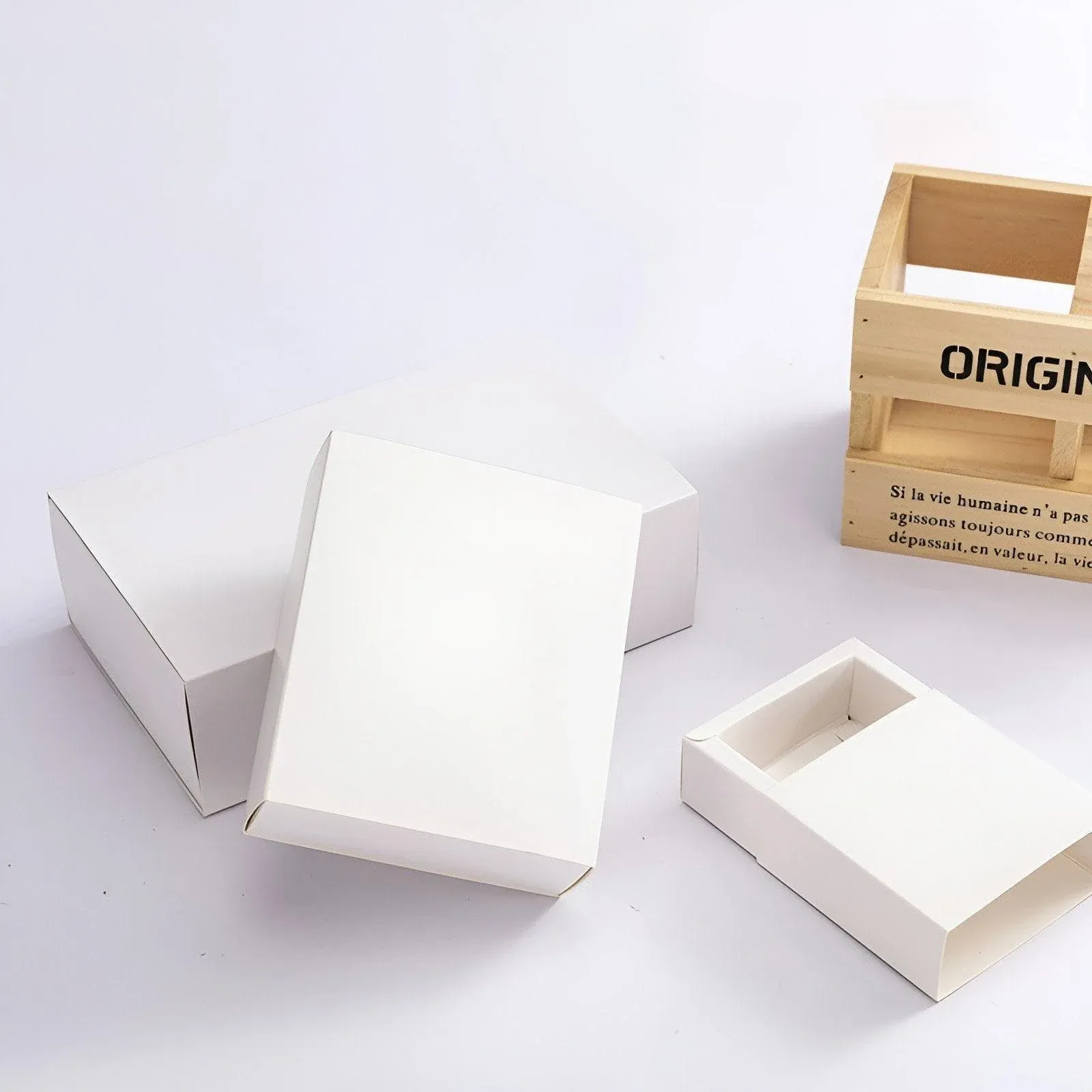 25X White Kraft Paper Drawer Jewelry Package Necklace Bracelet Gift Package box - 28*17*8.5-25pcs โ image 3
