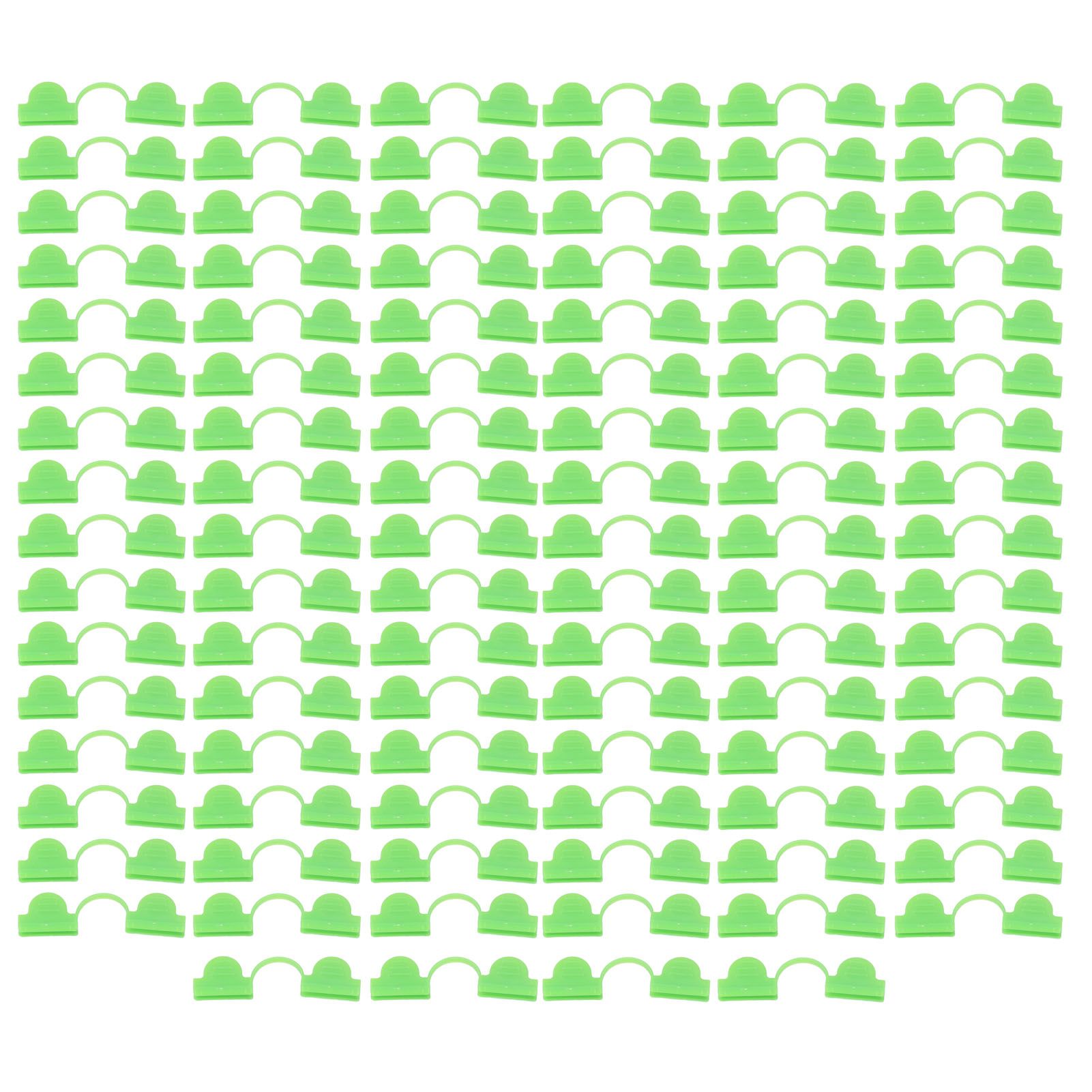 100PCS Greenhouse Clamp Plastic Double Head Shading Garden Hoop Greenhouse Clip Fiberglass Gardening Supplies 5mm Light Green