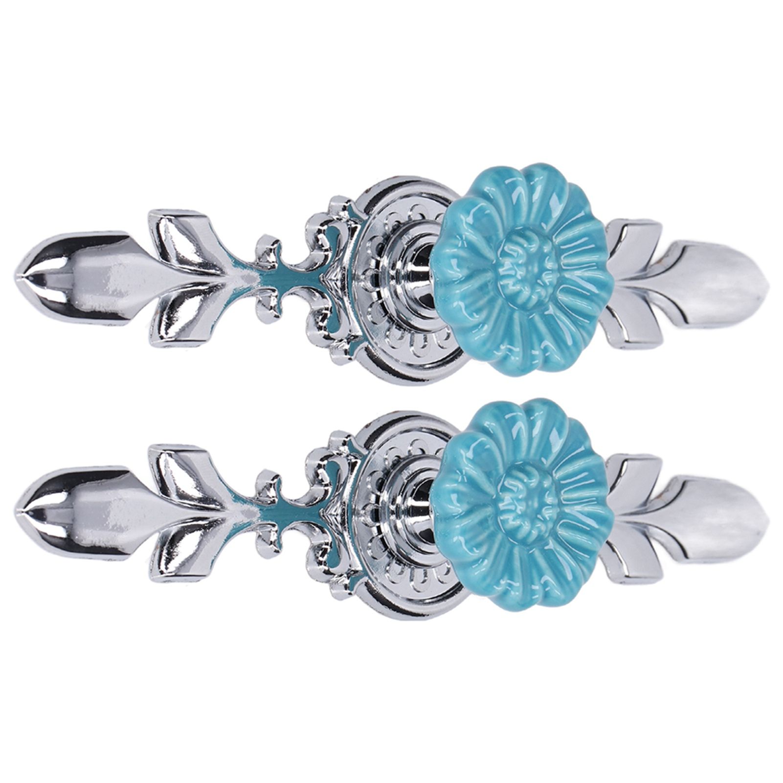 2Set Cabinet Knob Zinc Alloy Single Hole Closet Drawer Wardrobe Knob for Home Furniture Decoration1088D Wild Chrysanthemum — image 3