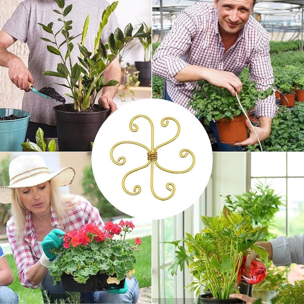 6 pack New iron Plant Stem Support Set, Flower Climbing Plant Support Plant Trellis, Indoor Plants (Round, Rustic) — image 5