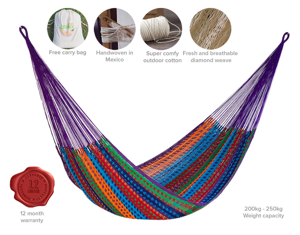 Outdoor undercover cotton Mayan Legacy hammock King size Colorina โ image 4