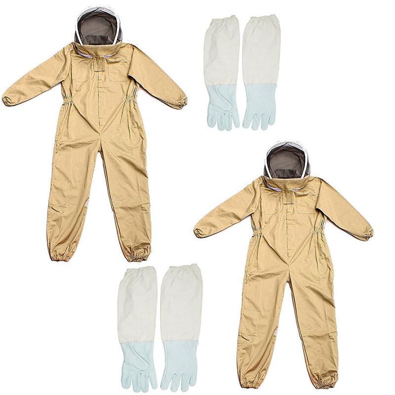 Full Beekeeping Suit Bee Suit Heavy Duty Leather Ventilated Keeping Gloves - XL with Gloves — image 3