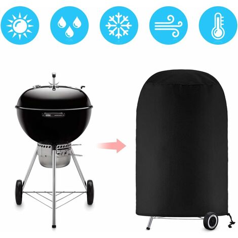 Grill cover, round grill cover, grill cover tarpaulin, grill cover tarpaulin waterproof anti-UV protection (70 × 70 cm) — image 2