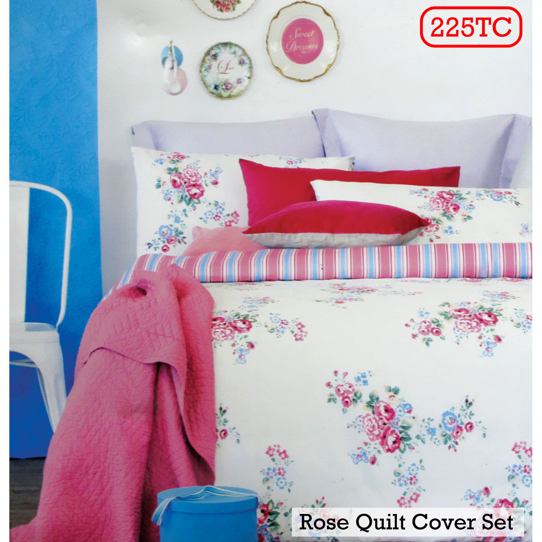 Ardor Rose Pink Quilt Cover Set King — image 2