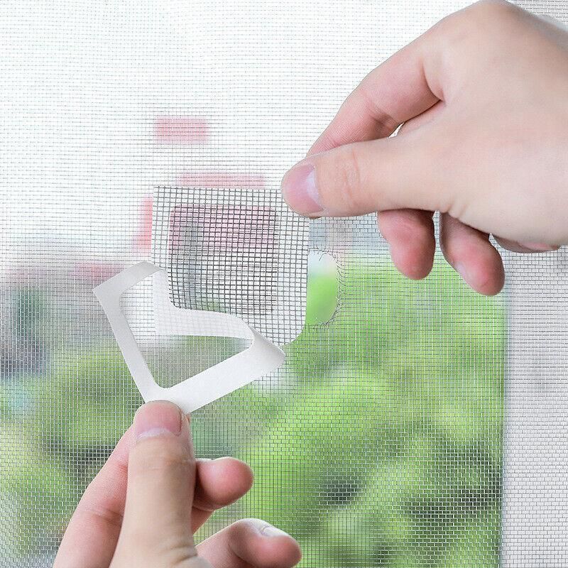 12X Fly Screen Net Repair Tape Patch Adhesive Door Curtain For Mending Holes Set — image 3