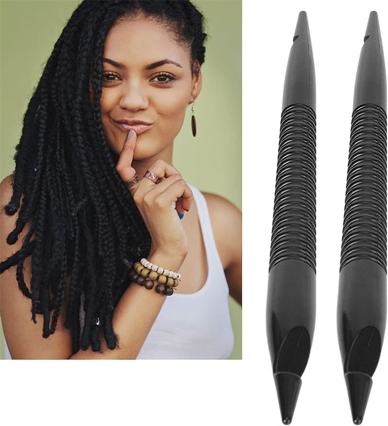 Double Ended Crochet Hooks, Needle Double Headed Crochet Hook Styling Durable Hair Making Interlocking Tool for(2PCS) — image 5