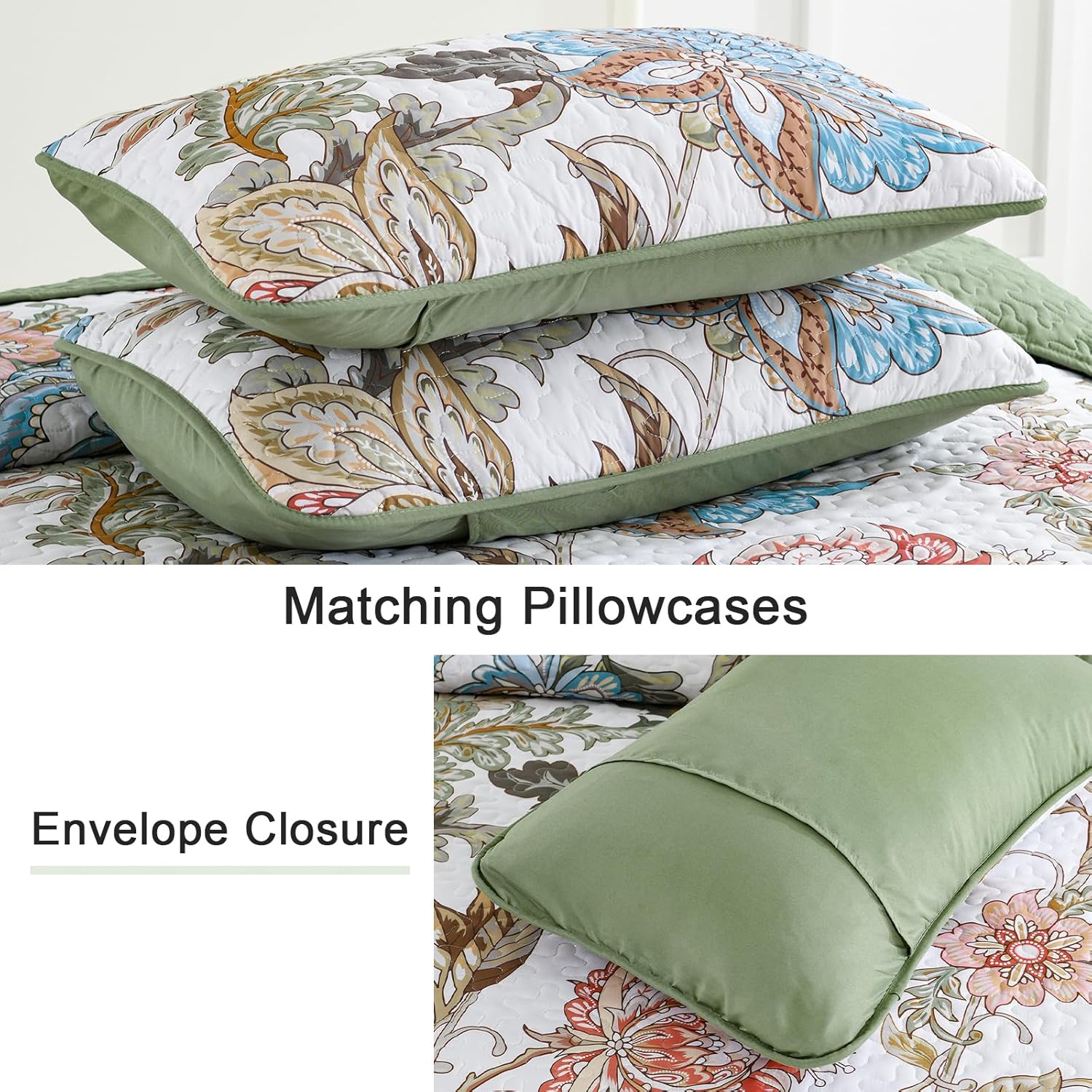 Warm and Inviting Quilted Bedspread and Pillowcases Set: Designed for Relaxation - Queen size — image 5