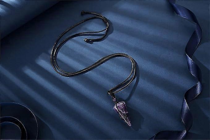 Crystal Necklace for Men Women Healing Crystal Stone Bar Pendant Necklace Adjustable Rope Necklace Natural Gemstone Necklace Jewelry โ image 2