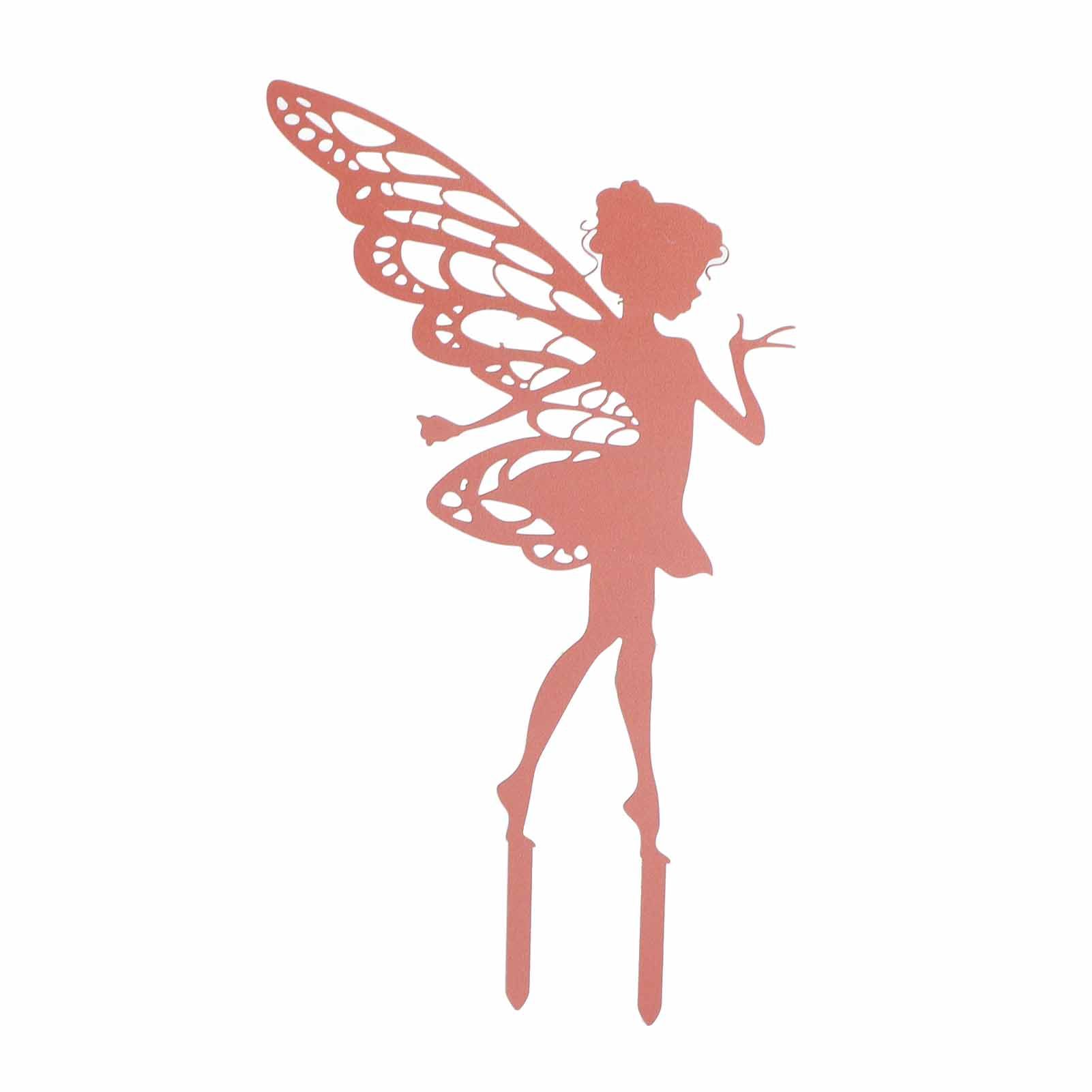 Decorative Garden Stakes Fairy Silhouette Metal Yard Stakes Arts Outdoor Garden Decor Spring Decor