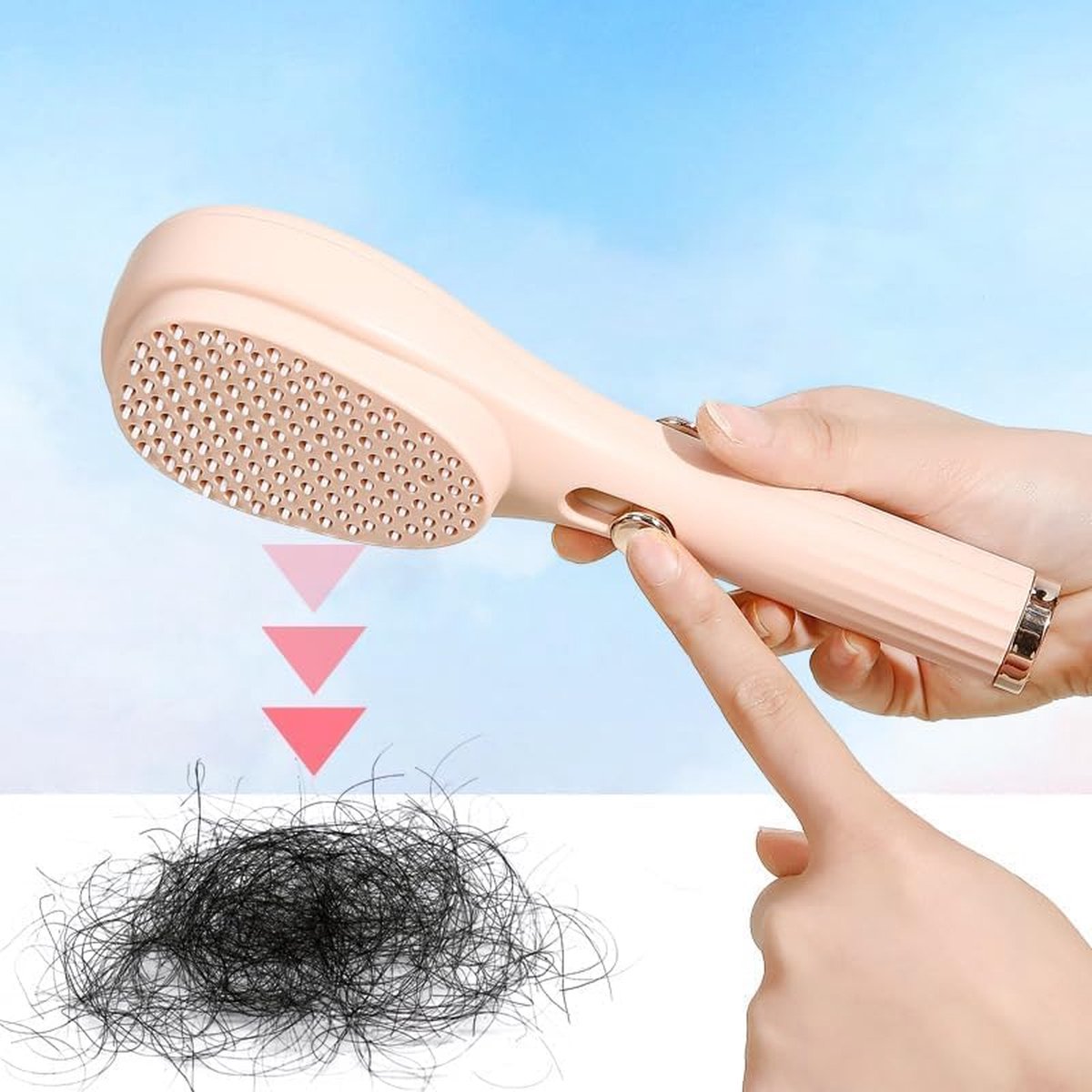 Anti-Tangle Hairbrush - Telescopic Self-Cleaning Brush - Head Massager - Hairbrushes for Women - Air Cushion Massage Combs - Multifunctional Anti-Static — image 4