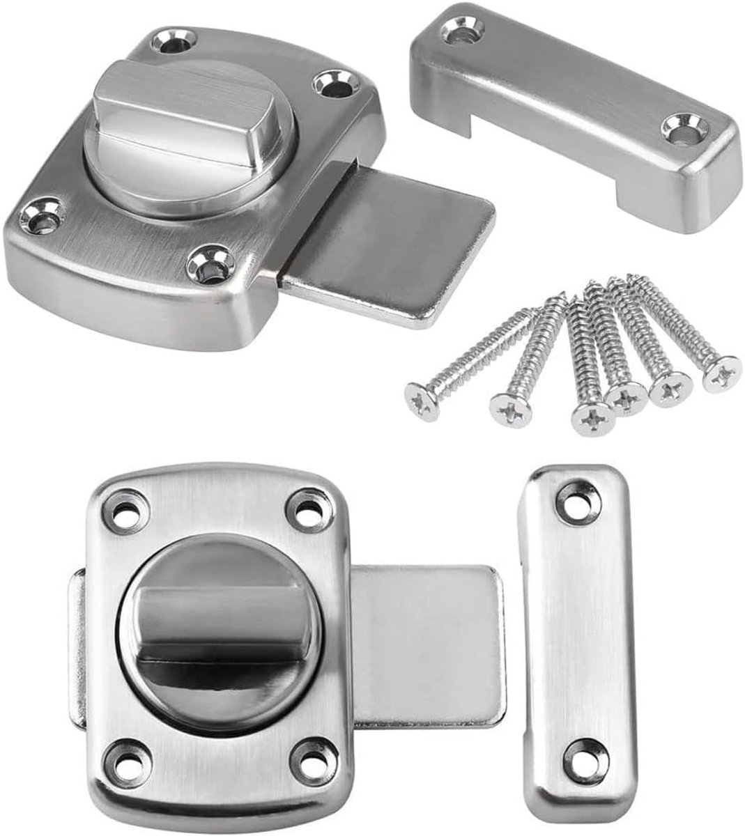 pieces - Door locks - swing door locks - zinc alloy door locks - bathroom door lock - security lock - door bolt - for home security, bathroom, bedroom, toilet