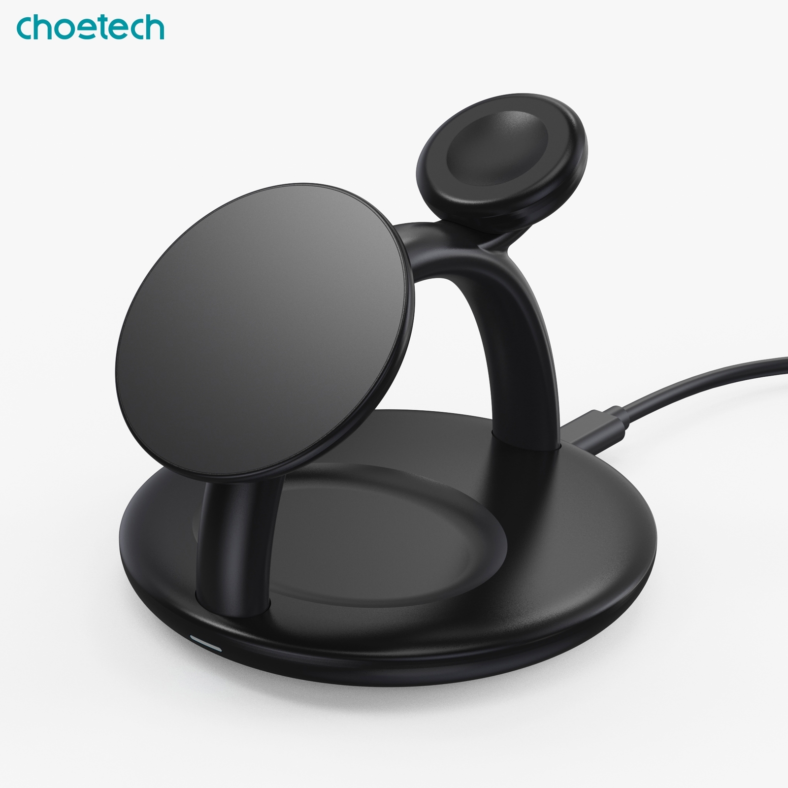 CHOETECH T587-F 3-in-1 Magnetic Wireless Charger Station for iPhone 12/13/14/AirPods Pro/iWatch — image 2