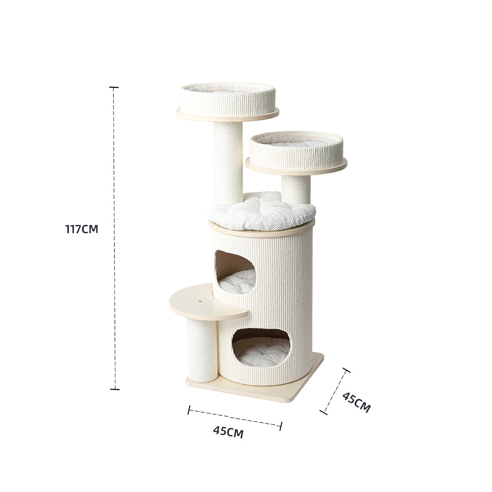 HONEYPOTCAT PURRING Multi-Level Sisal Barrel Cat Tower - PRO 117cm โ image 3