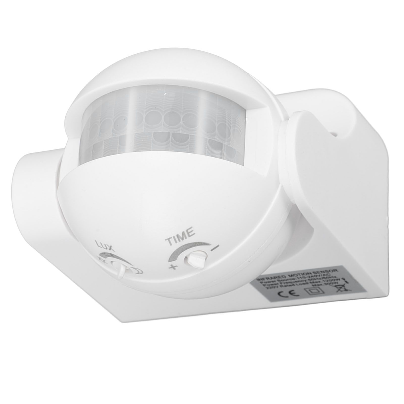 Wall Mounted Motion Sensor Automatic Dusk to Dawn Spherical PIR Sensor Outdoor Motion Sensing Switch for Home Security LED Light AC 110 to 240V White — image 2