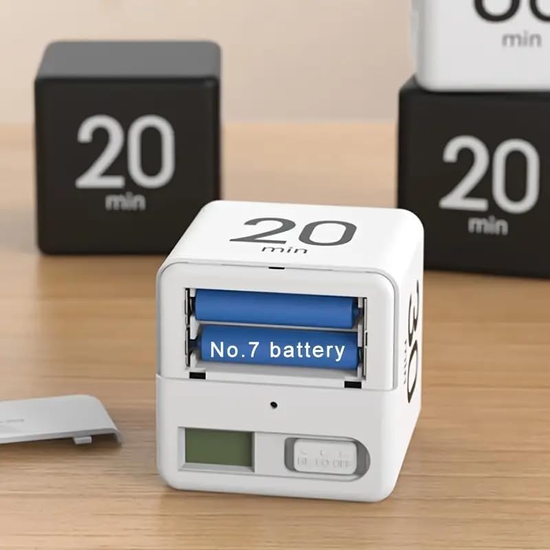 Digital Flip Cube Timer with Gravity Sensor and Preset Countdown Settings for Cooking, Study, Work and Time Management — image 3