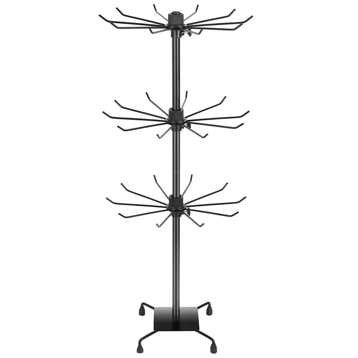 3-Tier Rotating Sock Rack Accessories Hanging Display Stand Organizer for Storage — image 2