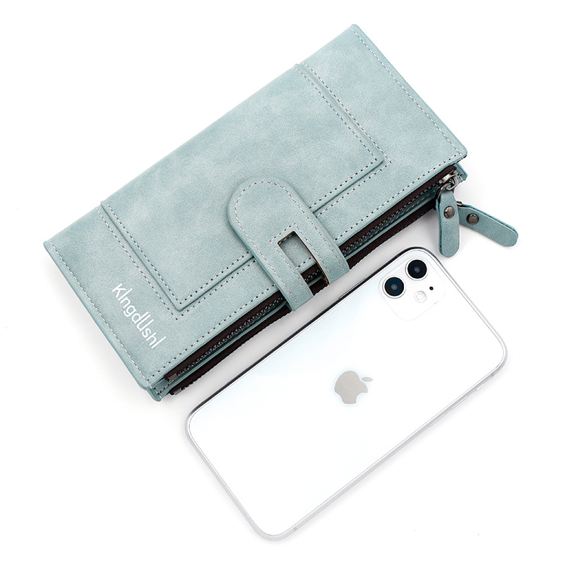 Red Women's Stylish Long Wallet - Multi-Card Slot PU Leather Clutch with Phone Pocket & Coin Zipper — image 3