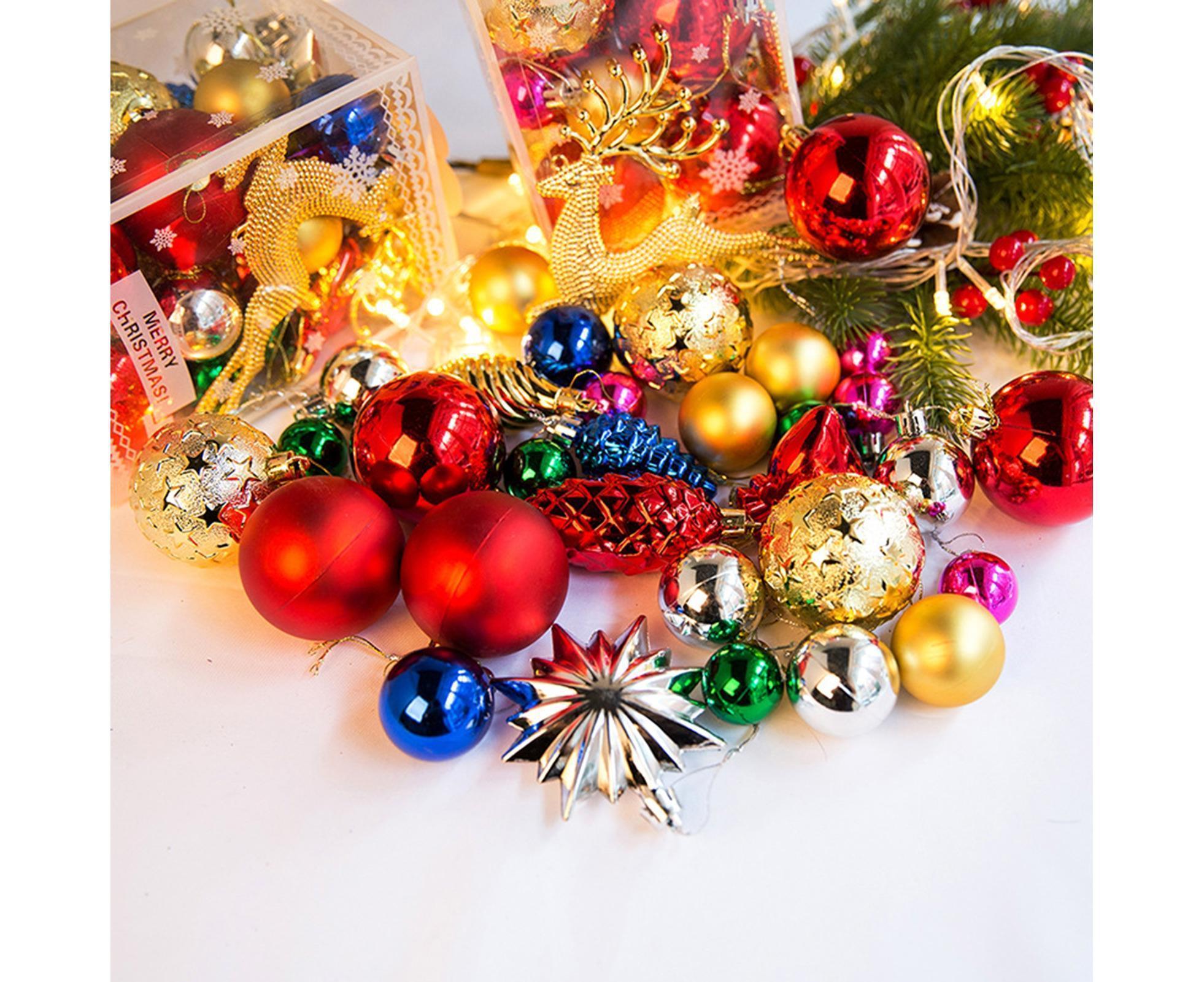 30Pcs Xmas Tree Balls Party Supplies-Multicolor — image 2
