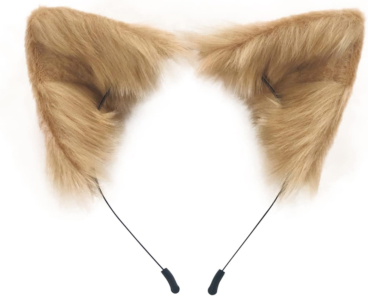 Cat Fox Faux Fur Ears Headband Cute Halloween Fancy Dress Cosplay Handmade Animal Furry Ears Hair Hoop