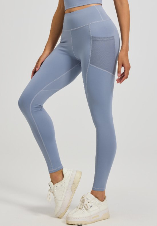 Slim Fit Sports Pants - High Waist Yoga Pants with Side Pockets - Soft and Stretchy Blended Fabric, Breathable and Comfortable - Skinny Fit with โ image 5